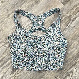 Multicolor Patterned Sports Bra